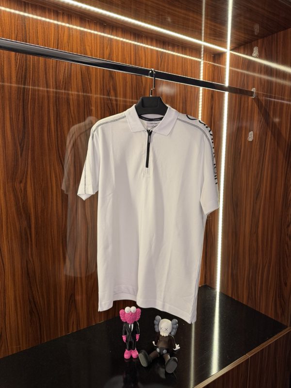 Calvin Klein Omuz Detaylı Polo Yaka | Beyaz
