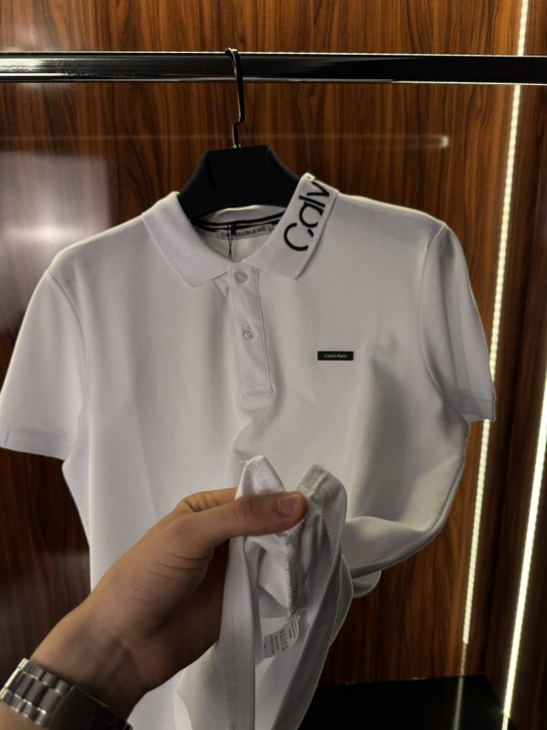 Calvin Klein Yaka Detay Polo Yaka | Beyaz - Görsel 3