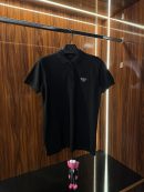 Prada Metal Logo Polo Yaka | Siyah