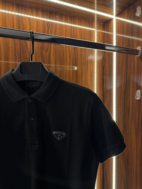 Prada Metal Logo Polo Yaka | Siyah - Görsel 2