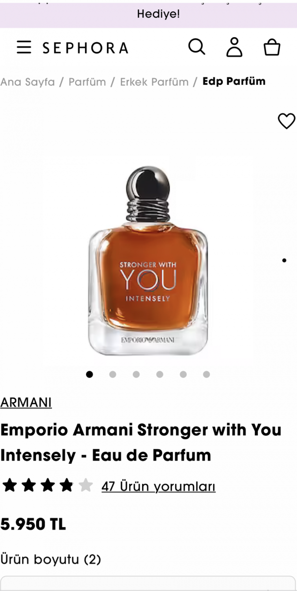 Emporio Armani | Stronger With You Intensely - EDP | İthal - Görsel 2