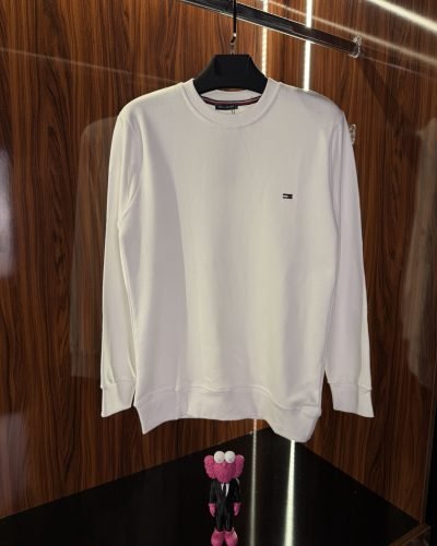 Tommy Hilfiger Nakış Logo Sweatshirt | Beyaz