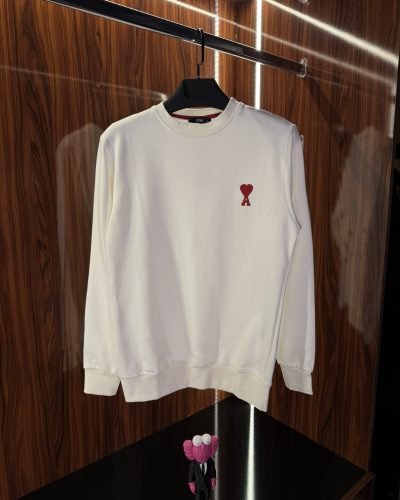 Ami Nakış Logo Sweatshirt | Beyaz