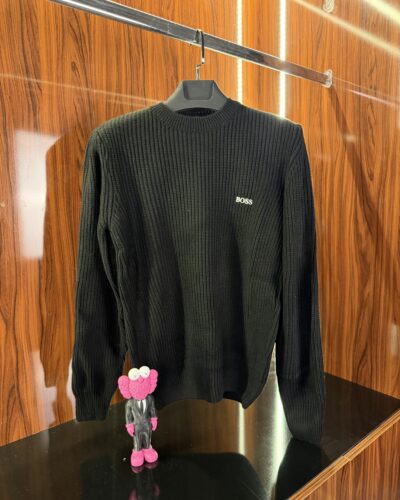 Hugo Boss Nakış Logo Kazak | Siyah