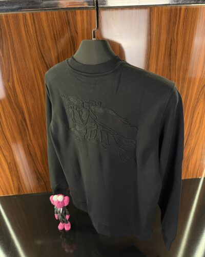 Burberry Sırt Nakış Logo Sweatshirt | Siyah