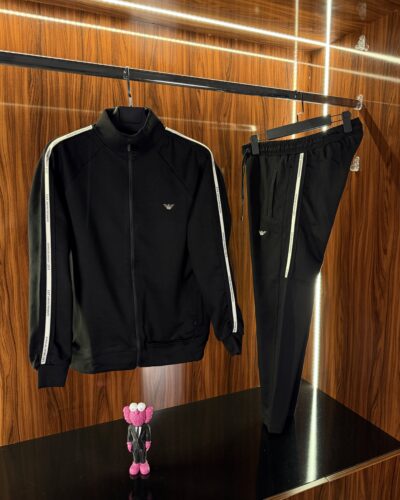 Emporio Armani Şeritli Eşofman Takımı | Siyah