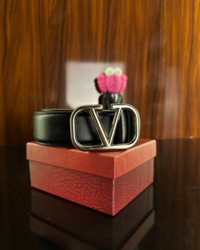 Valentino Gri Toka Deri Kemer | Siyah