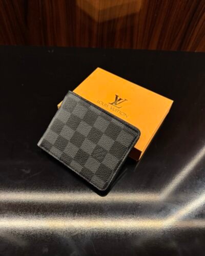 Louis Vuitton Dama Detay Deri Cüzdan | Siyah