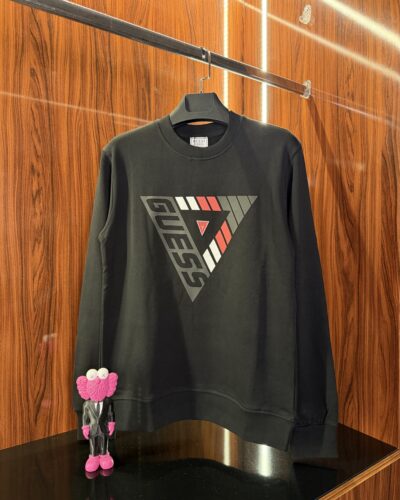 Guess Metal Logo Sweatshirt | Siyah