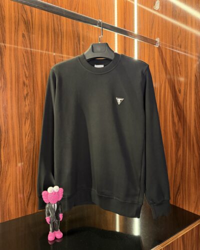 Guess Metal Logo Basic Sweatshirt | Siyah