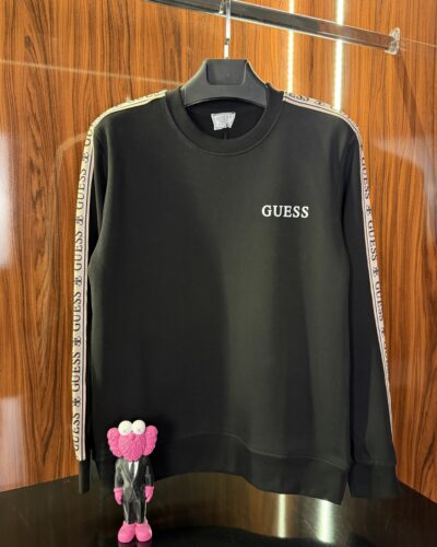 Guess Şeritli Sweatshirt | Siyah