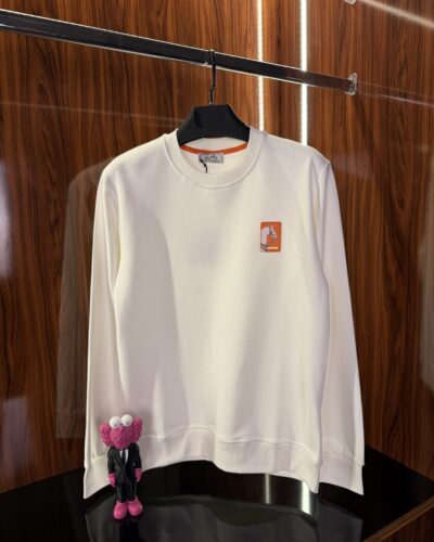 Hermes Logo Sweatshirt | Beyaz