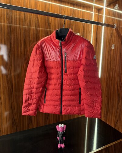 Moncler Nakış Logo Mont | Kırmızı
